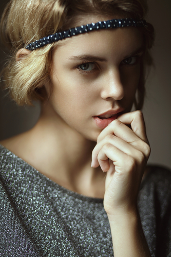 Portrait of beautiful european girl
